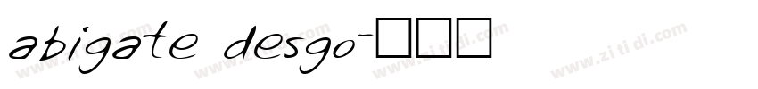 abigate desgo字体转换